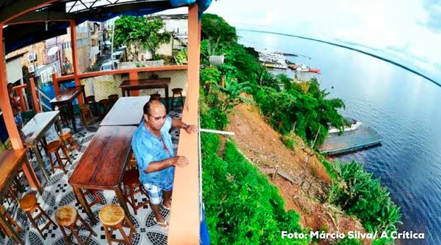 Vista da aérea da peixaria frente ao rio. Foto: Reprodução 